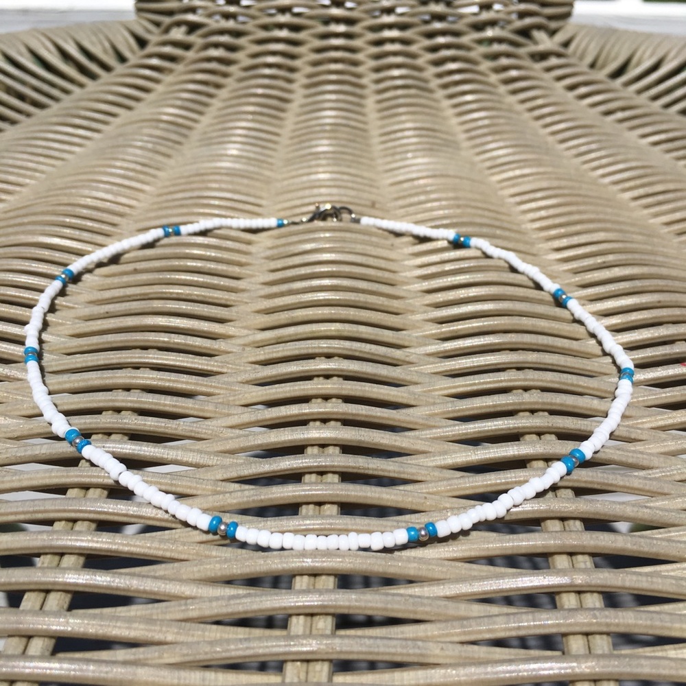 VSCO Seed Bead Blue Lagoon Necklace/Choker